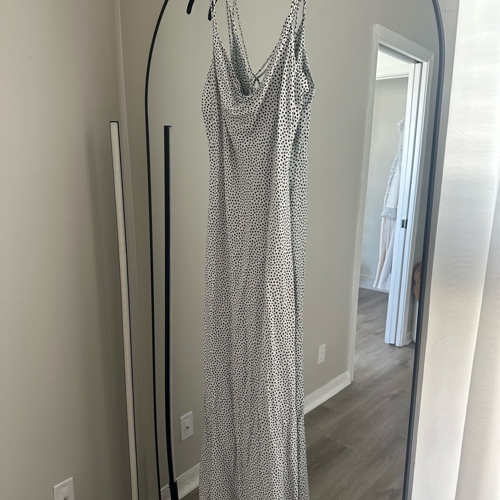 Zara Black and White Polka Dot Dress